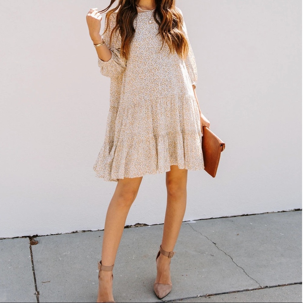 VICI Steal My Sunshine Floral Tiered Dress